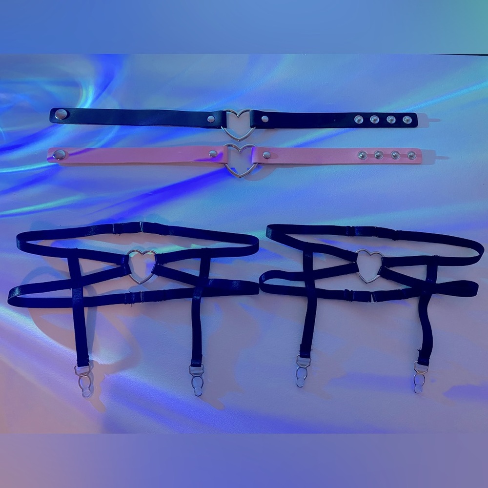 Chokers and adjustable leg garters
